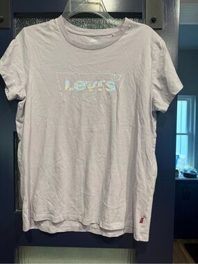 Levi's Women's Lavender Logo Crewneck Tee